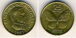 25 Centimo Filipinas Latón 