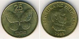 25 Centimo Philippinen Messing 