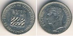 25 Centimo Venezuela Nickel Simon Bolivar (1783 - 1830)