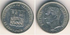 25 Centimo Venezuela (1811 - ) Nickel Simon Bolivar (1783 - 1830)