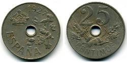 25 Centimo Kingdom of Spain (1874 - 1931) Níquel/Cobre Alfonso XIII of Spain (1886 - 1941)