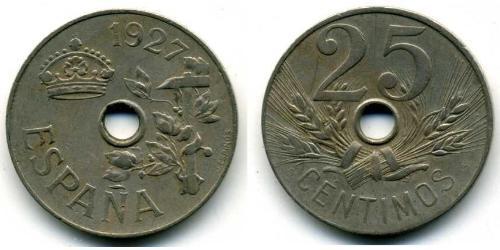 25 Centimo Kingdom of Spain (1874 - 1931) Níquel/Cobre Alfonso XIII of Spain (1886 - 1941)