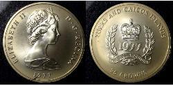 25 Crown Turks and Caicos Islands 镍/銅 伊丽莎白二世 (1926-2022)