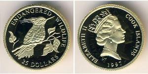 25 Dollar Cook Islands (1965 - ) Or 