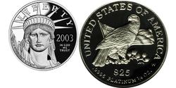 25 Dollar Vereinigten Staaten von Amerika (1776 - ) Platin 