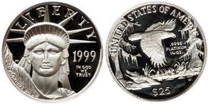 25 Dollar Vereinigten Staaten von Amerika (1776 - ) Platin 