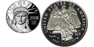 25 Dollar Vereinigten Staaten von Amerika (1776 - ) Platin 