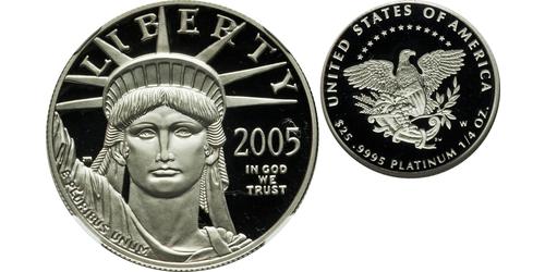 25 Dollar Vereinigten Staaten von Amerika (1776 - ) Platin 