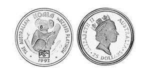 25 Dollar Australie (1939 - ) Platine Elizabeth II (1926-2022)