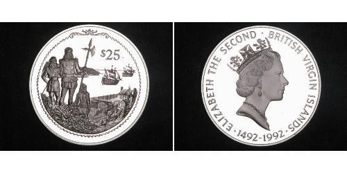 25 Dollar Jungferninseln Silber 