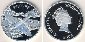 25 Dollar Solomon Islands (1978 - ) Silver 