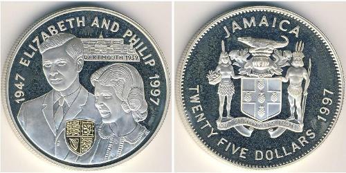 25 Dollaro Giamaica (1962 - ) Argento 