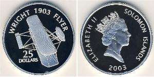 25 Dollaro Isole Salomone Argento 
