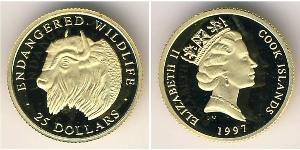 25 Dólar Cook Islands (1965 - ) Oro 