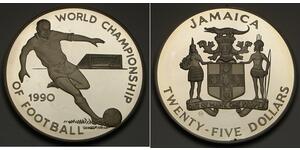 25 Dólar Jamaica (1962 - ) Plata 
