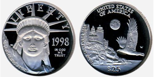 25 Dólar Estados Unidos de América (1776 - ) Platino 