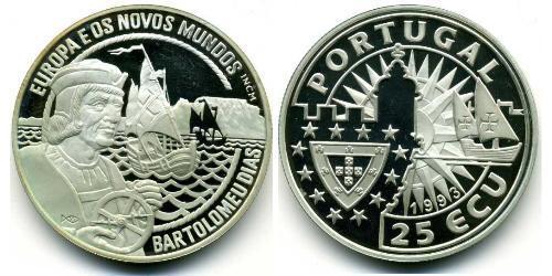 25 Ecu Portogallo (1975 - ) Argento 