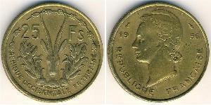 25 Franc French West Africa (1895-1958) Brass 