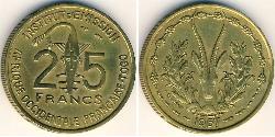 25 Franc Togo Latón 