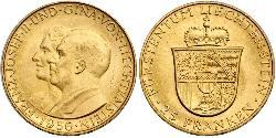 25 Franc Liechtenstein (1719 - ) Or Franz Joseph II, Prince of Liechtenstein (1938 - 1989) 
