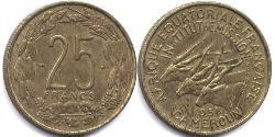 25 Franc Cameroon (1960 - )  