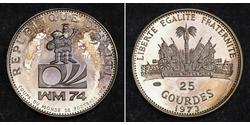 25 Gourde Haiti (1804 - ) Argento 
