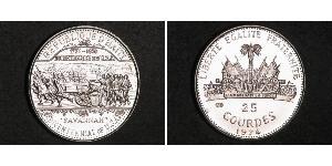 25 Gourde Haití (1804 - ) Plata 