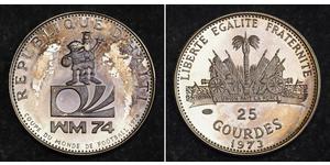 25 Gourde Гаити (1804 - ) Серебро 
