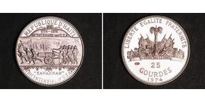 25 Gourde Гаити (1804 - ) Серебро 