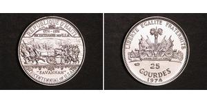 25 Gourde Гаити (1804 - ) Серебро 