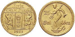 25 Gulden Gdansk (1920-1939) Gold 