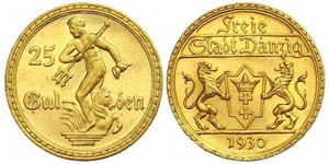25 Gulden Gdansk (1920-1939) Gold 