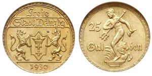 25 Gulden Gdansk (1920-1939) Or 