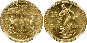 25 Gulden Gdansk (1920-1939) Oro 