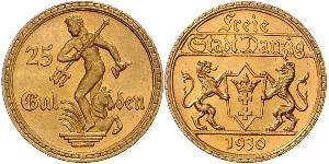 25 Gulden Gdansk (1920-1939) Oro 