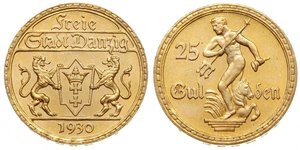 25 Gulden 但澤自由市 (1920 - 1939) 金 