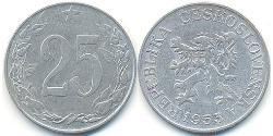 25 Heller Tchécoslovaquie  (1918-1992) Aluminium 
