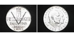 25 Krone Norvegia (1905 - ) Argento Olav V di Norvegia (1903 - 1991) / Haakon VII di Norvegia (1872 - 1957)