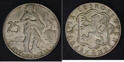 25 Krone Tschechoslowakei  (1918-1992) Silber 