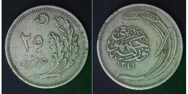25 Kurush Turkey (1923 - ) Nickel 