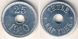 25 Ore Groenlandia (1721 - ) Aluminio 