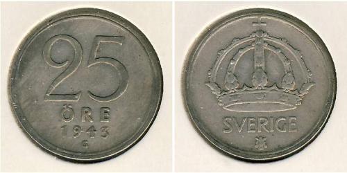 25 Ore Sweden Copper/Nickel 