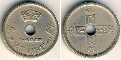 25 Ore Norvège Cuivre/Nickel 