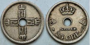 25 Ore Norvège Cuivre/Nickel 