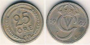 25 Ore Suecia Níquel/Bronce 