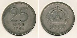 25 Ore Suecia Níquel/Cobre 