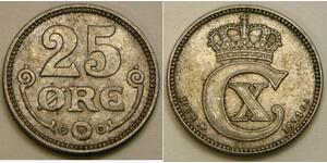 25 Ore Dänemark Silber 