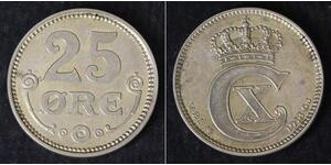 25 Ore Dänemark Silber 
