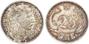 25 Ore Dänemark Silber Christian IX. von Dänemark (1818-1906)