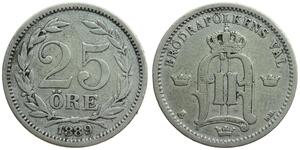 25 Ore Schweden Silber 
